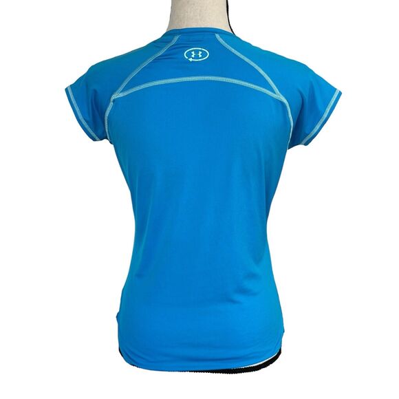 Under Armour Small Semi-Fitted Top Heat Gear Round Neck Stretch Quick Dry Womens - Picture 4 of 10